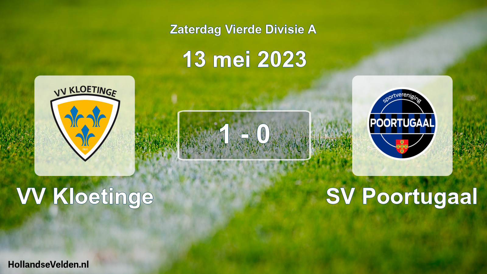 Total number of matches played: VV Kloetinge - SV Poortugaal 1 - 0 (13 May 2023)