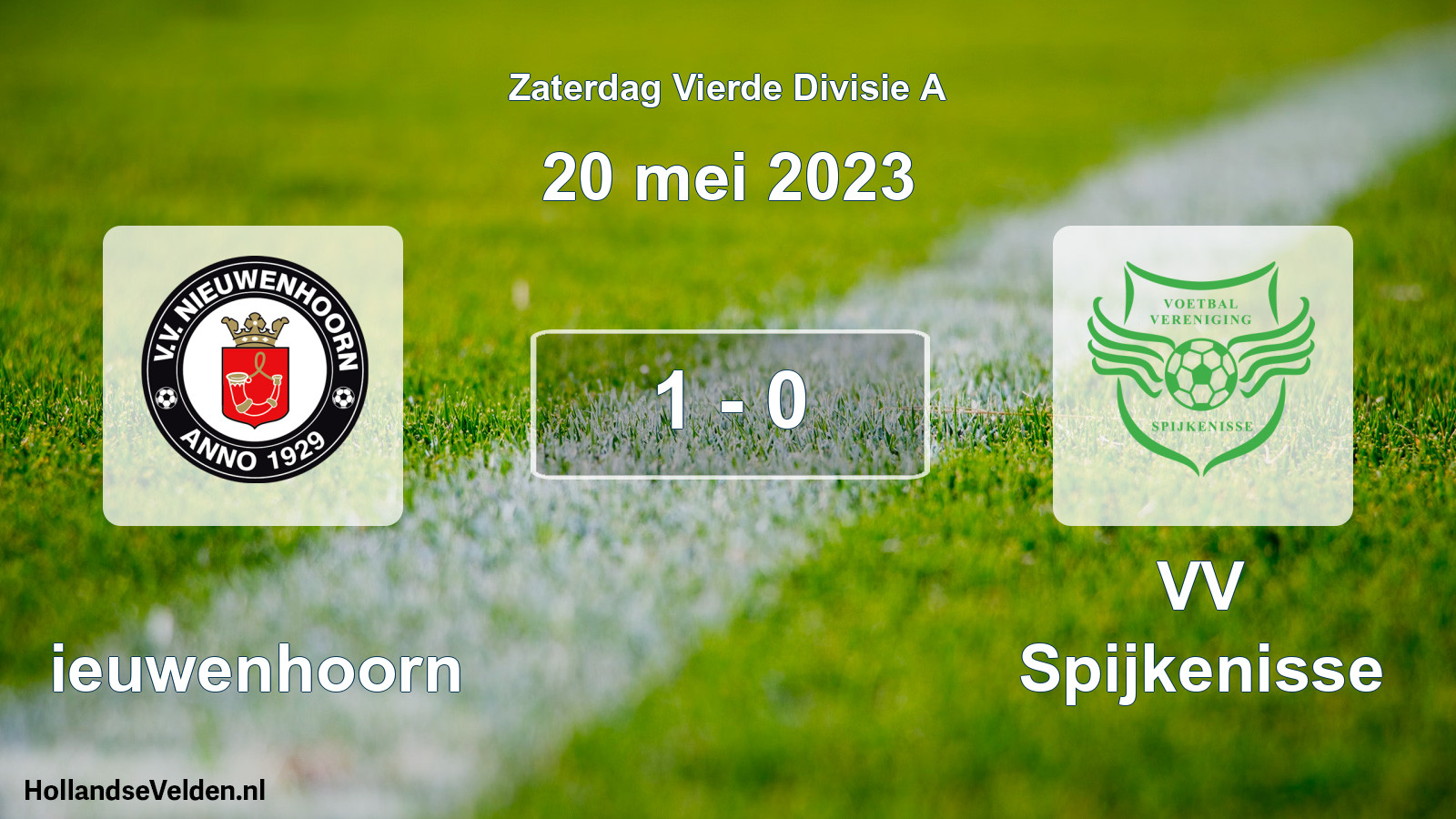 Total number of matches played: Nieuwenhoorn - VV Spijkenisse 1 - 0 (20 May 2023)