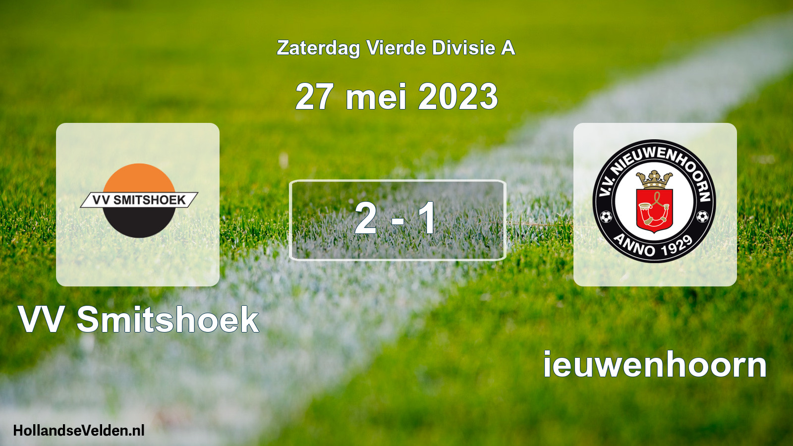 Total number of matches played: VV Smitshoek - Nieuwenhoorn 2 - 1 (27 May 2023)