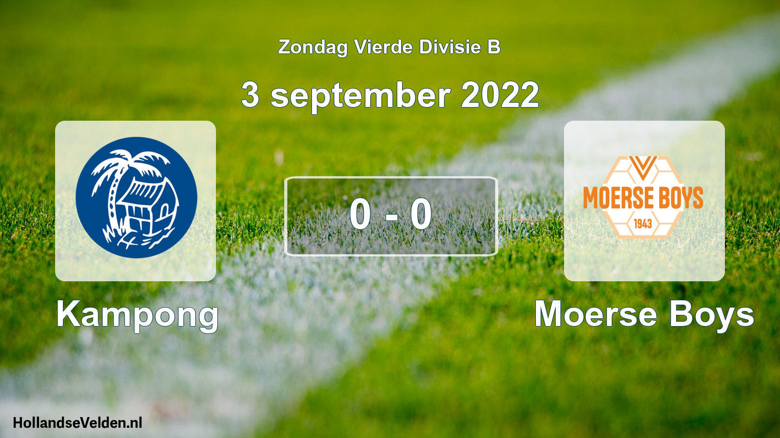 Total number of matches played: Kampong - Moerse Boys 0 - 0 (3 September 2022)