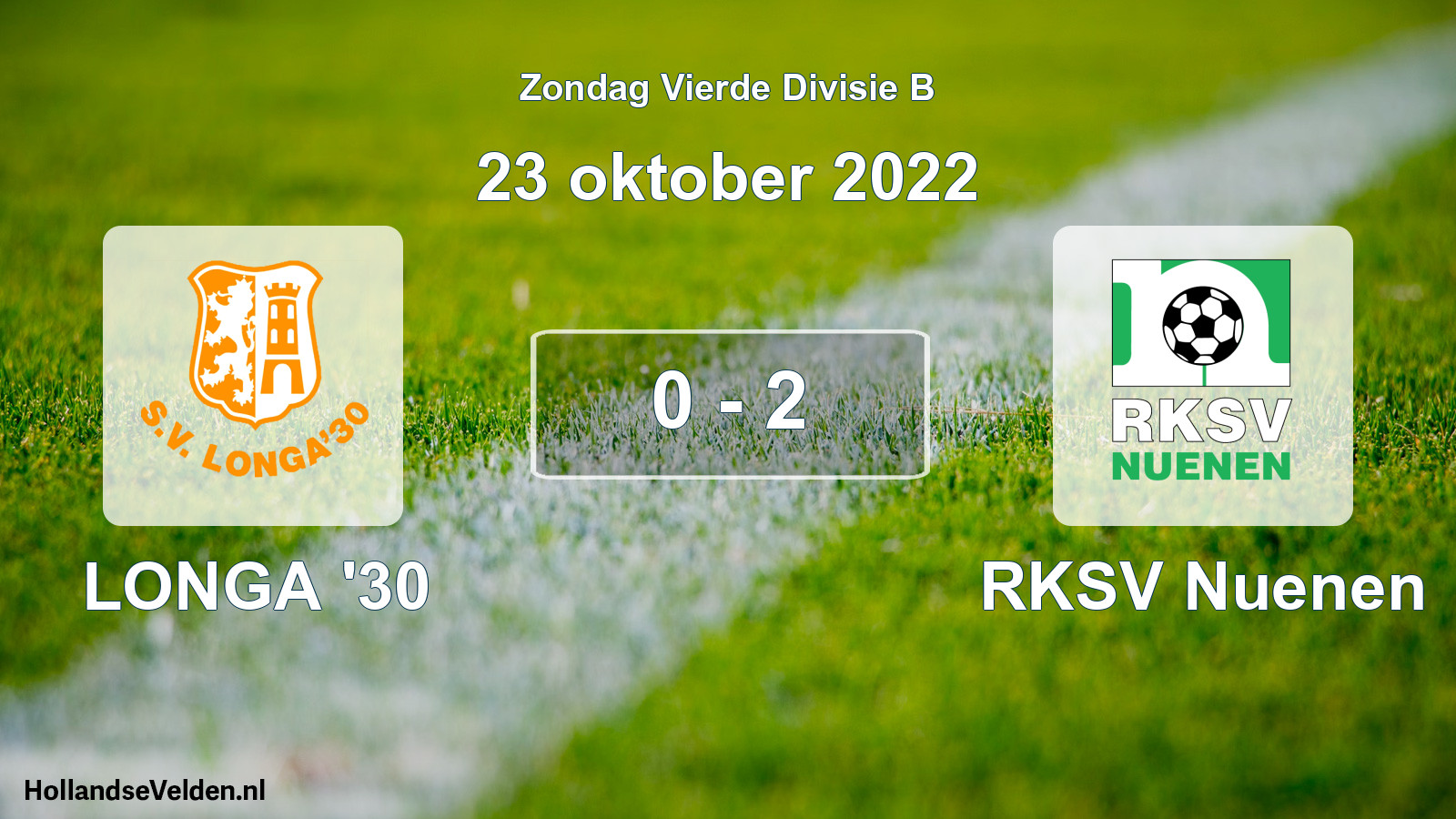 Total number of matches played: LONGA '30 - RKSV Nuenen 0 - 2 (23 October 2022)