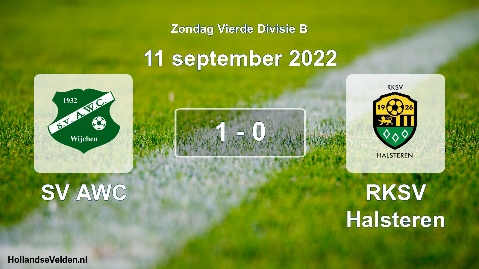 Total number of matches played: SV AWC - RKSV Halsteren 1 - 0 (11 September 2022)