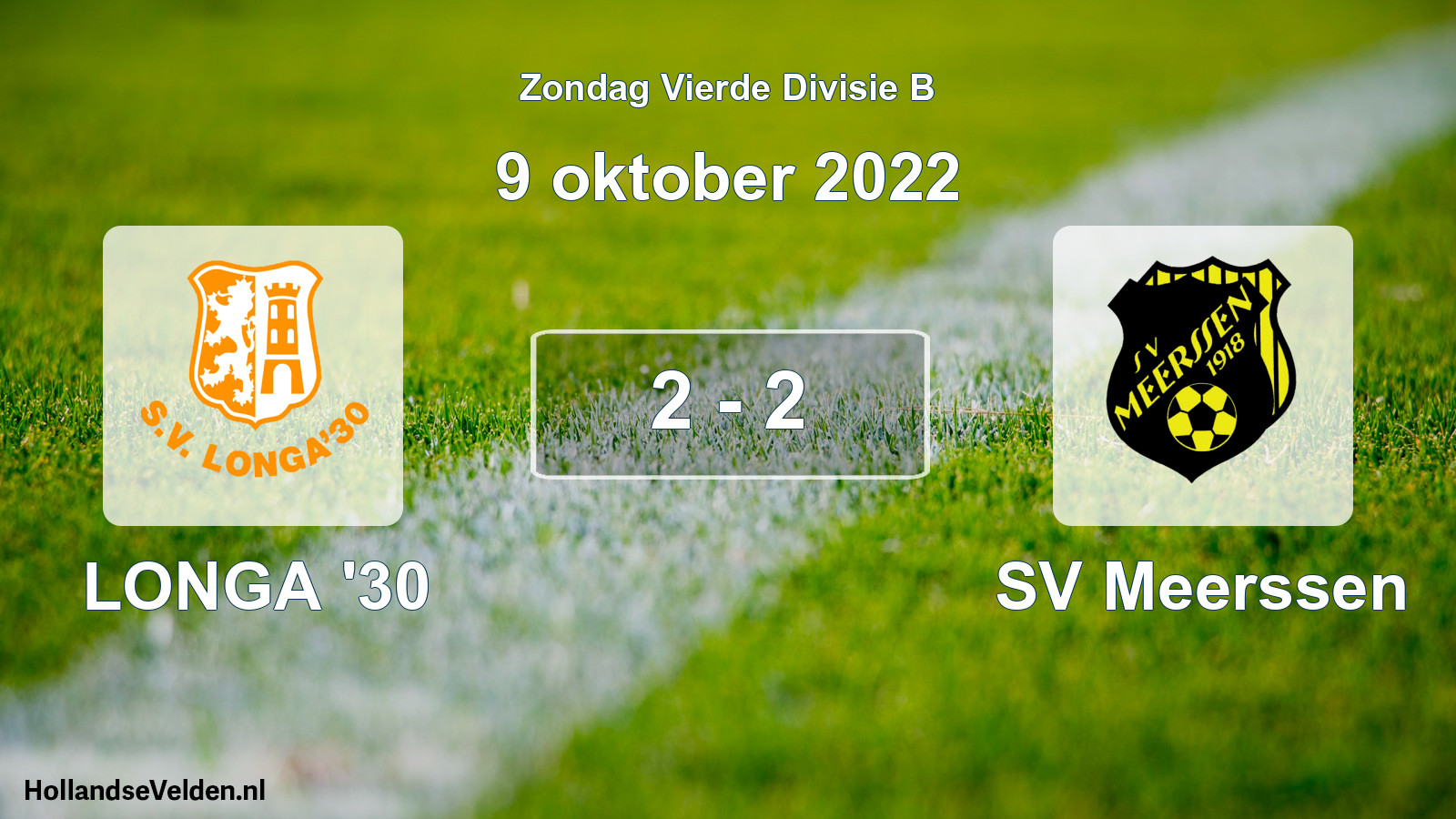 Total number of matches played: LONGA '30 - SV Meerssen 2 - 2 (9 October 2022)