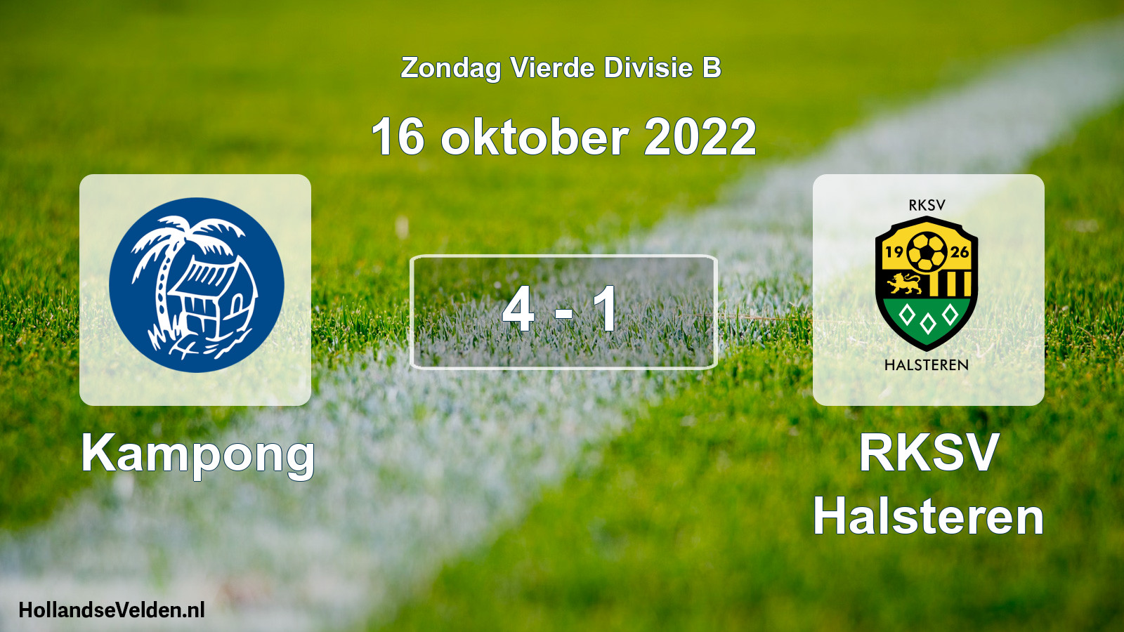 Total number of matches played: Kampong - RKSV Halsteren 4 - 1 (16 October 2022)