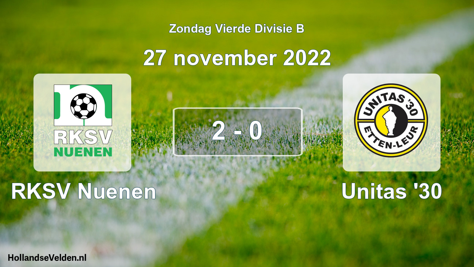 Total number of matches played: RKSV Nuenen - Unitas '30 2 - 0 (27 November 2022)