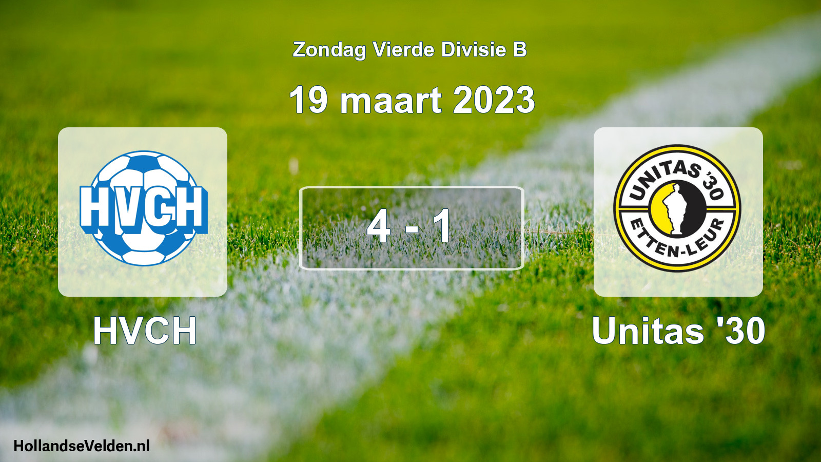 Total number of matches played: HVCH - Unitas '30 4 - 1 (19 March 2023)