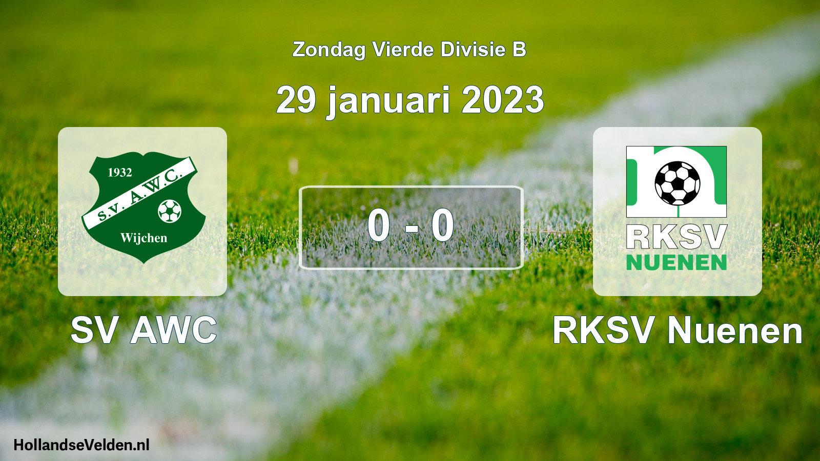 Total number of matches played: SV AWC - RKSV Nuenen 0 - 0 (29 January 2023)