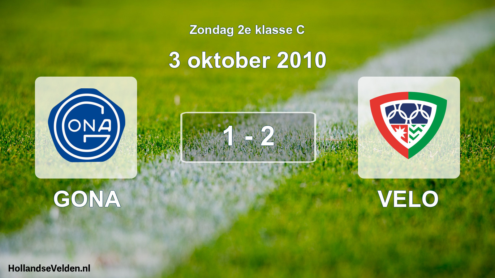 Total number of matches played: GONA - VELO 1 - 2 (3 October 2010)