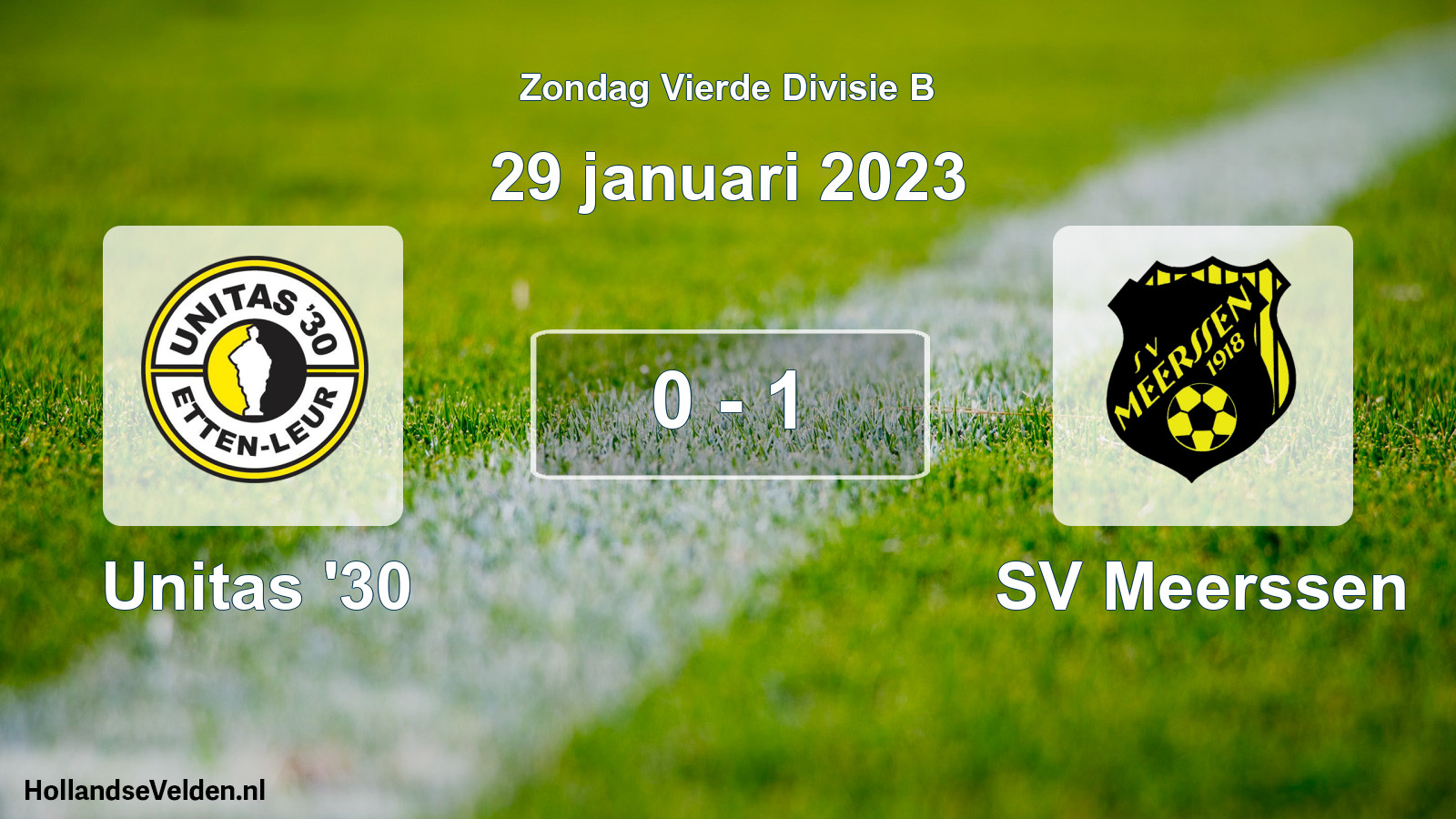 Total number of matches played: Unitas '30 - SV Meerssen 0 - 1 (29 January 2023)