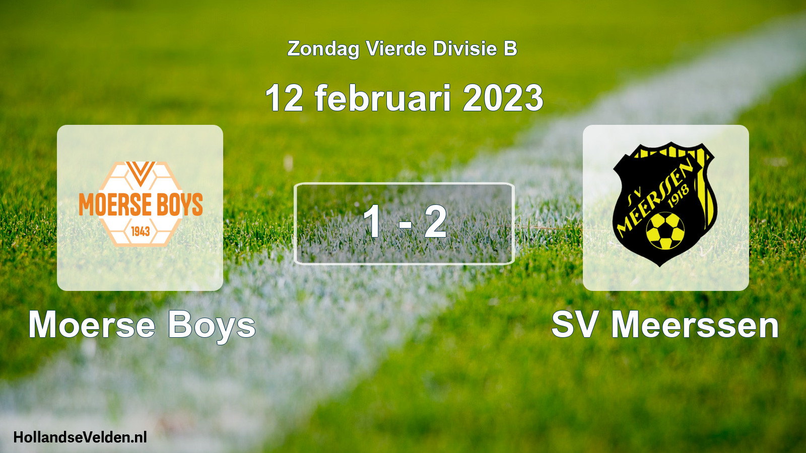 Total number of matches played: Moerse Boys - SV Meerssen 1 - 2 (12 February 2023)