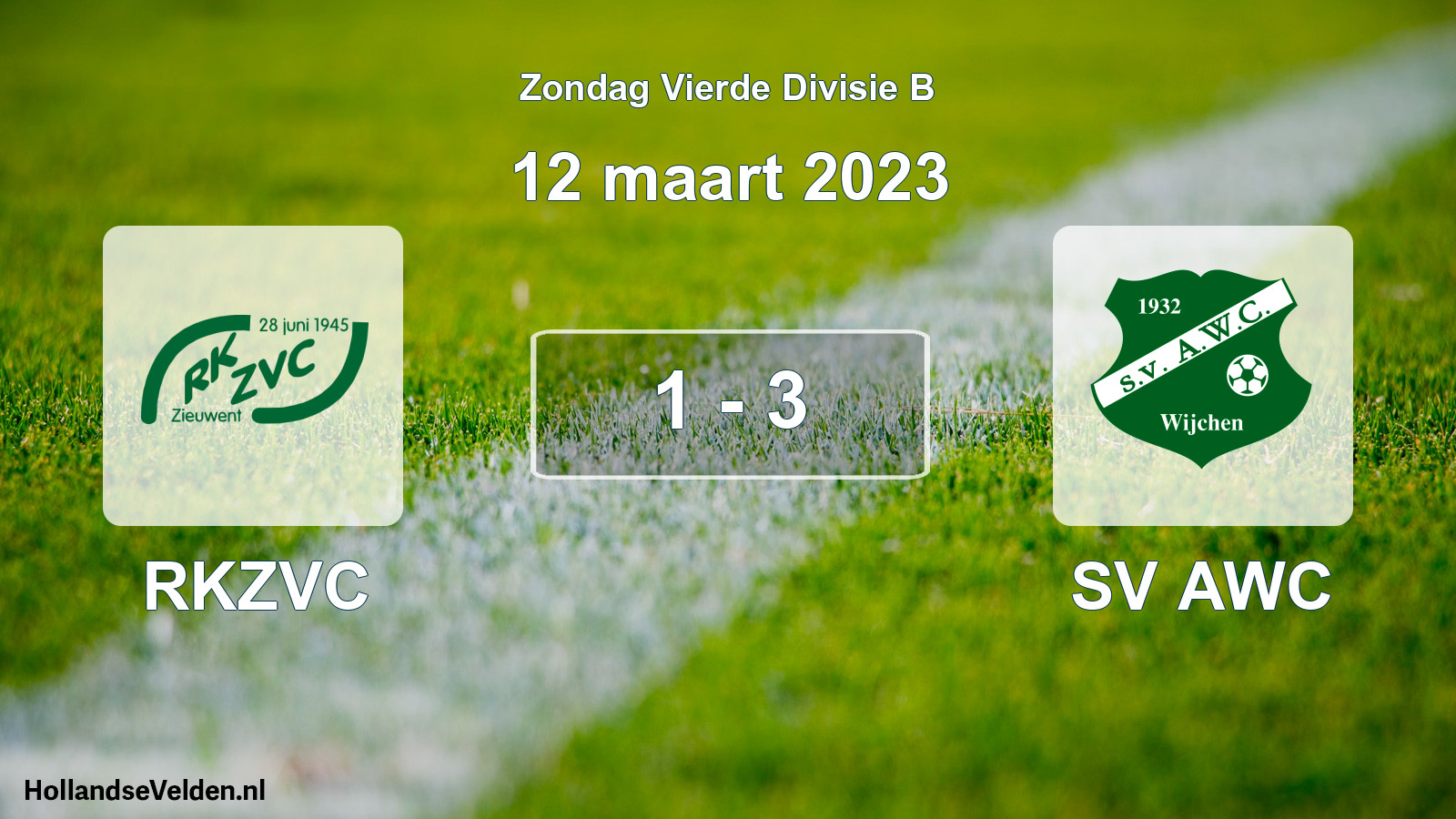 Total number of matches played: RKZVC - SV AWC 1 - 3 (12 March 2023)