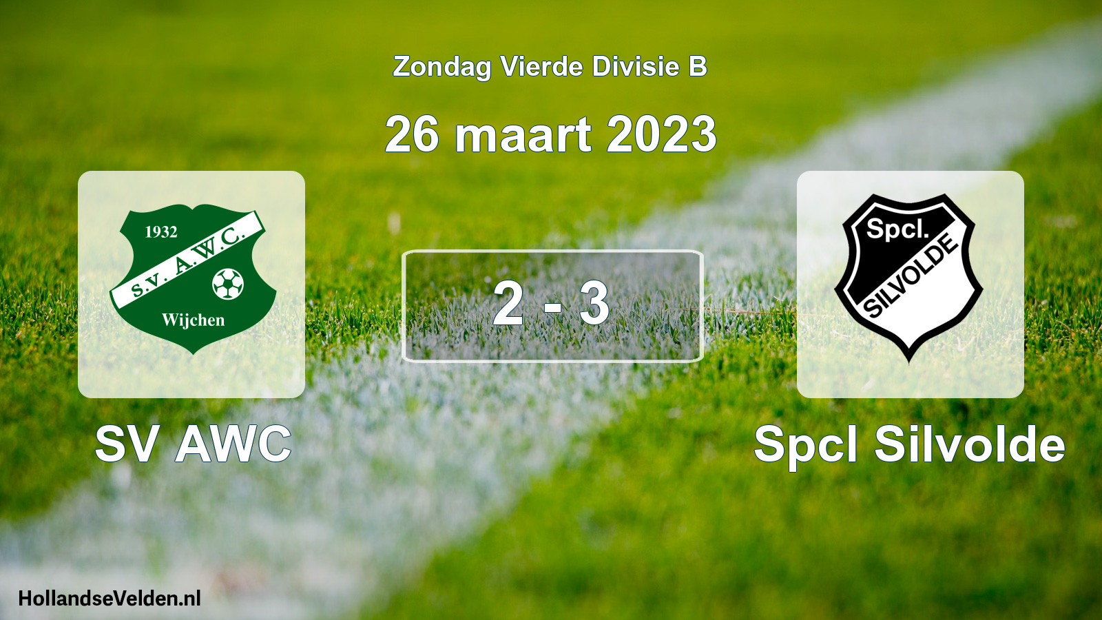 Total number of matches played: SV AWC - Spcl Silvolde 2 - 3 (26 March 2023)