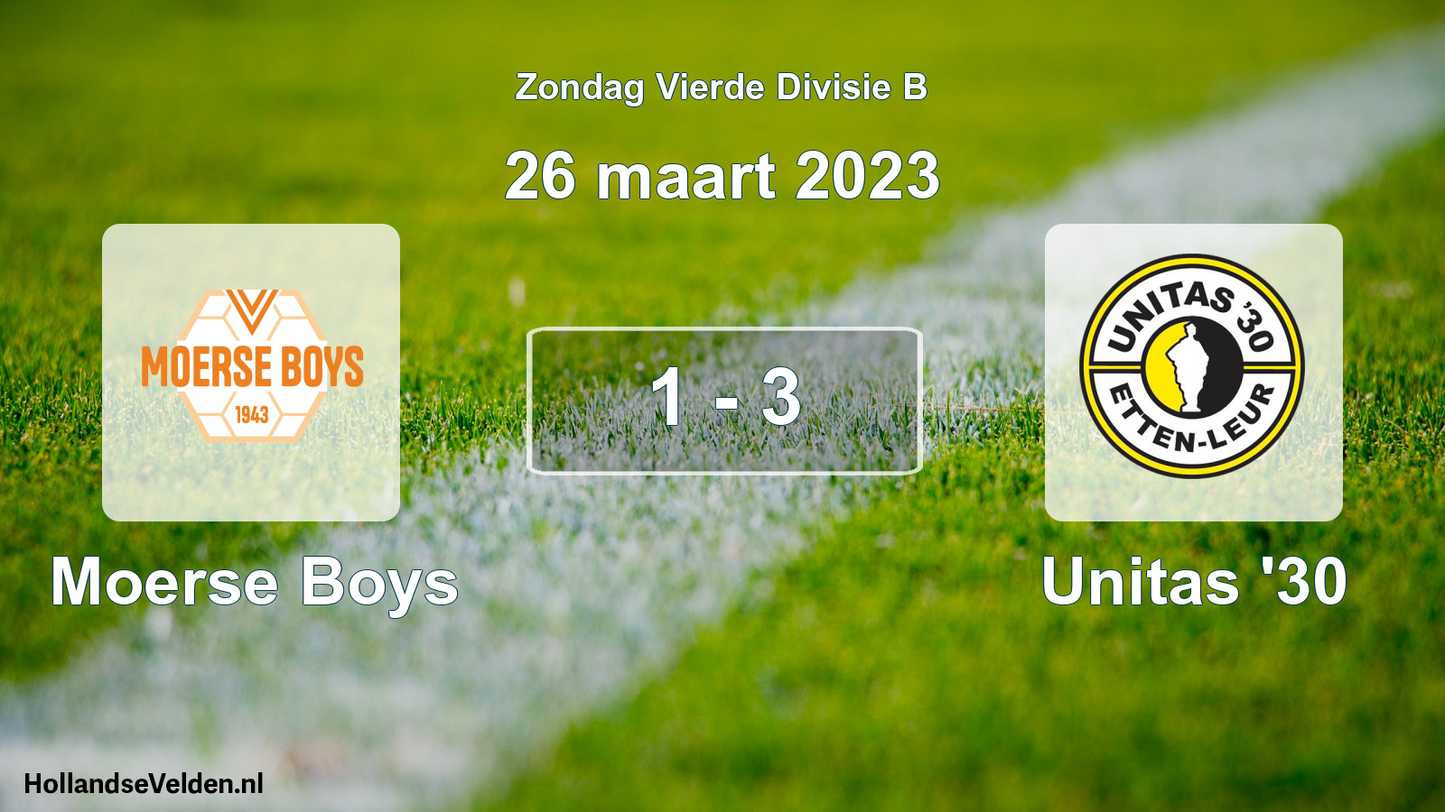 Total number of matches played: Moerse Boys - Unitas '30 1 - 3 (26 March 2023)