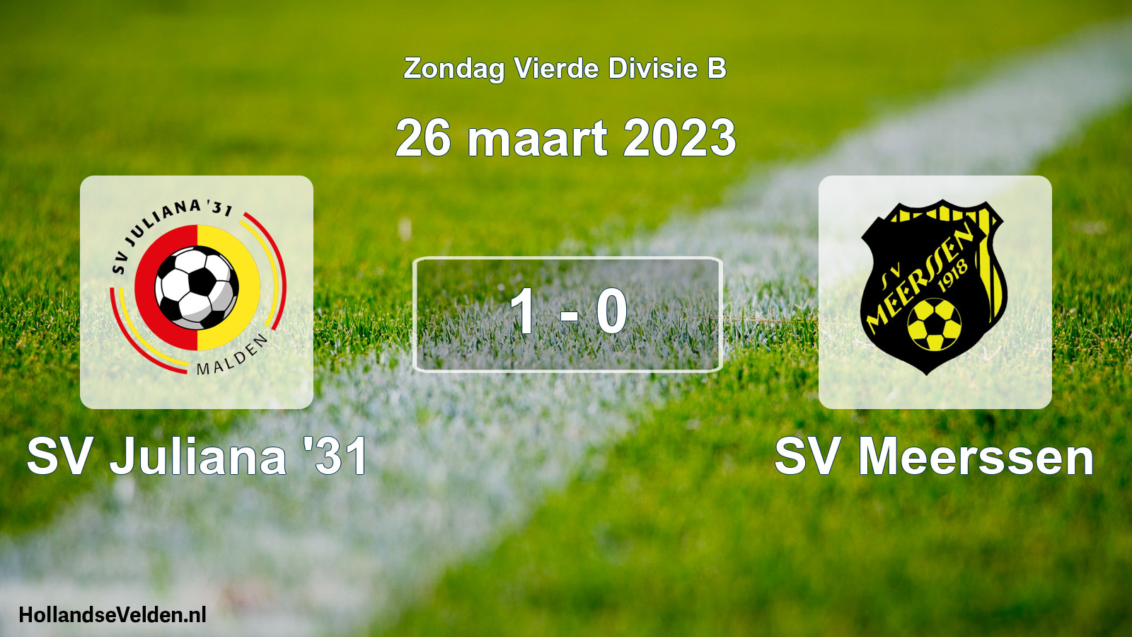 Total number of matches played: SV Juliana '31 - SV Meerssen 1 - 0 (26 March 2023)