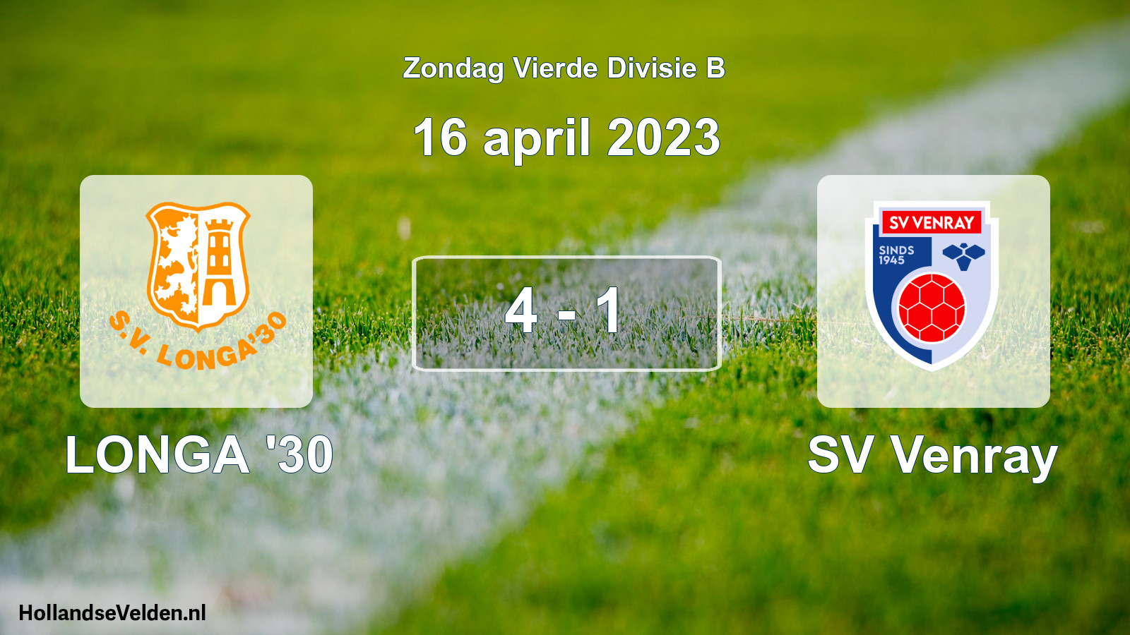 Total number of matches played: LONGA '30 - SV Venray 4 - 1 (16 April 2023)
