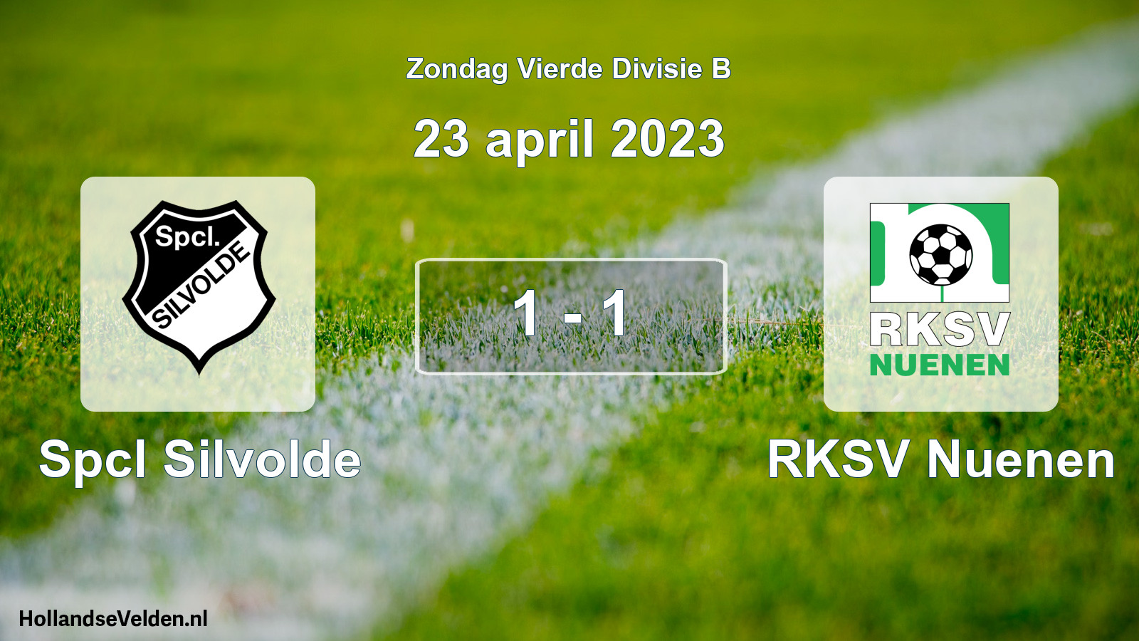 Total number of matches played: Spcl Silvolde - RKSV Nuenen 1 - 1 (23 April 2023)