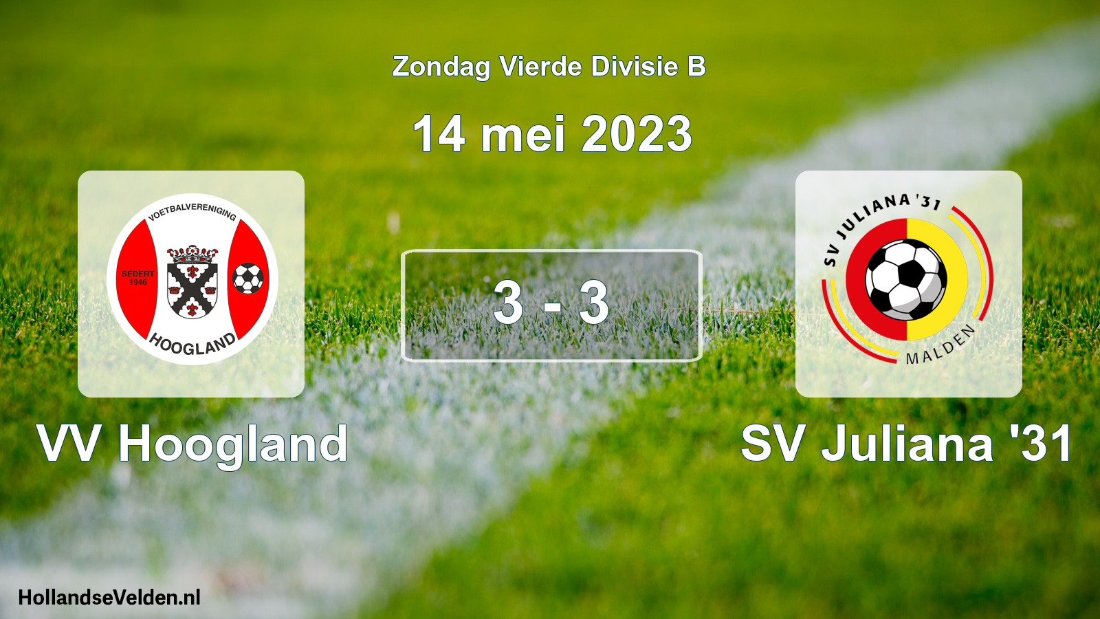 Total number of matches played: VV Hoogland - SV Juliana '31 3 - 3 (14 May 2023)