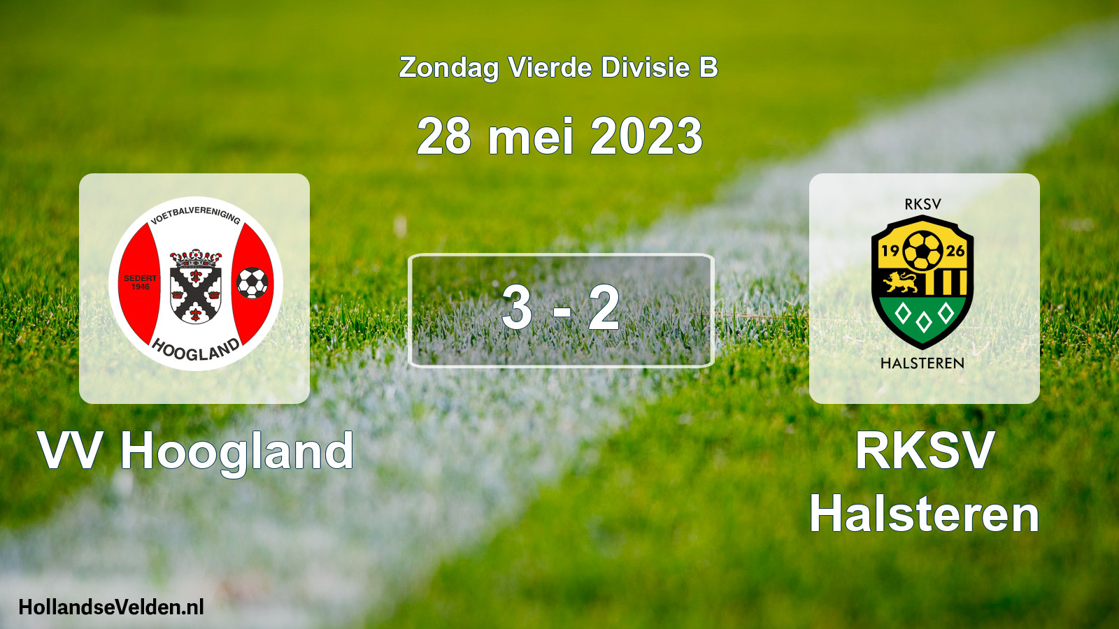 Total number of matches played: VV Hoogland - RKSV Halsteren 3 - 2 (28 May 2023)
