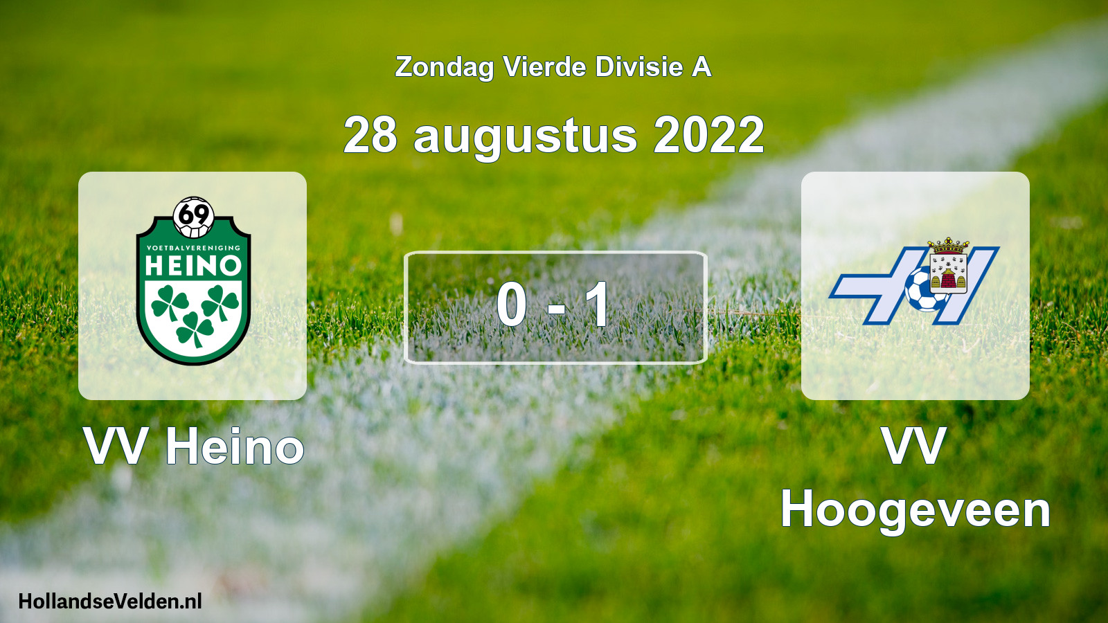 Total number of matches played: VV Heino - VV Hoogeveen 0 - 1 (28 August 2022)