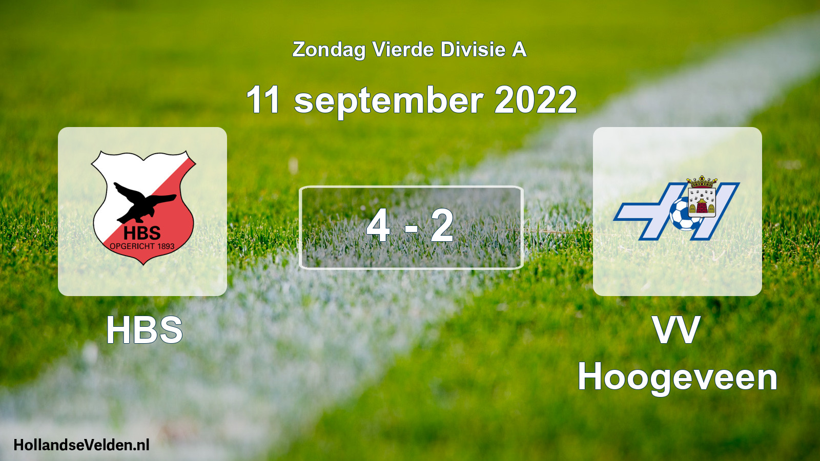 Total number of matches played: HBS - VV Hoogeveen 4 - 2 (11 September 2022)