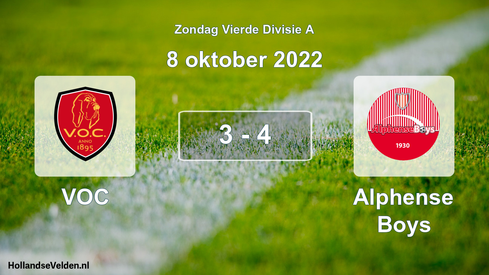 Total number of matches played: VOC - Alphense Boys 3 - 4 (8 October 2022)