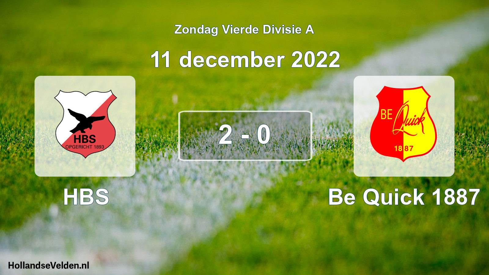 Total number of matches played: HBS - Be Quick 1887 2 - 0 (11 December 2022)
