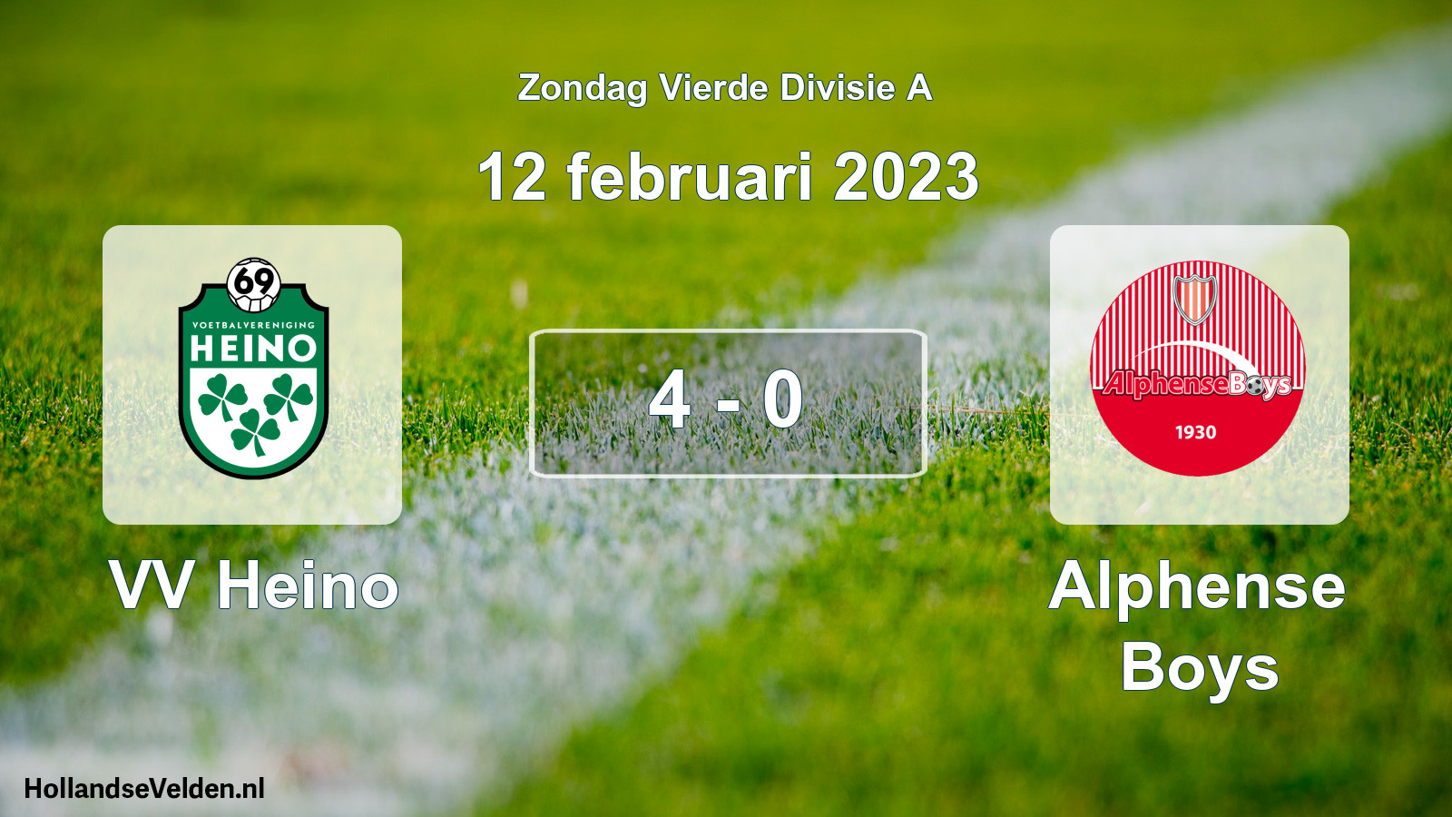 Total number of matches played: VV Heino - Alphense Boys 4 - 0 (12 February 2023)