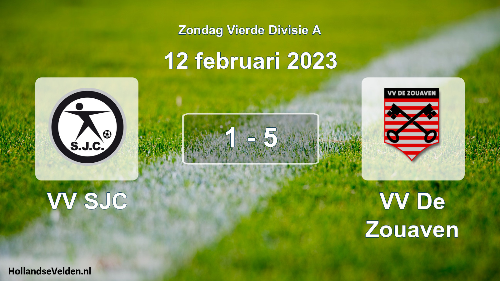 Total number of matches played: VV SJC - VV De Zouaven 1 - 5 (12 February 2023)