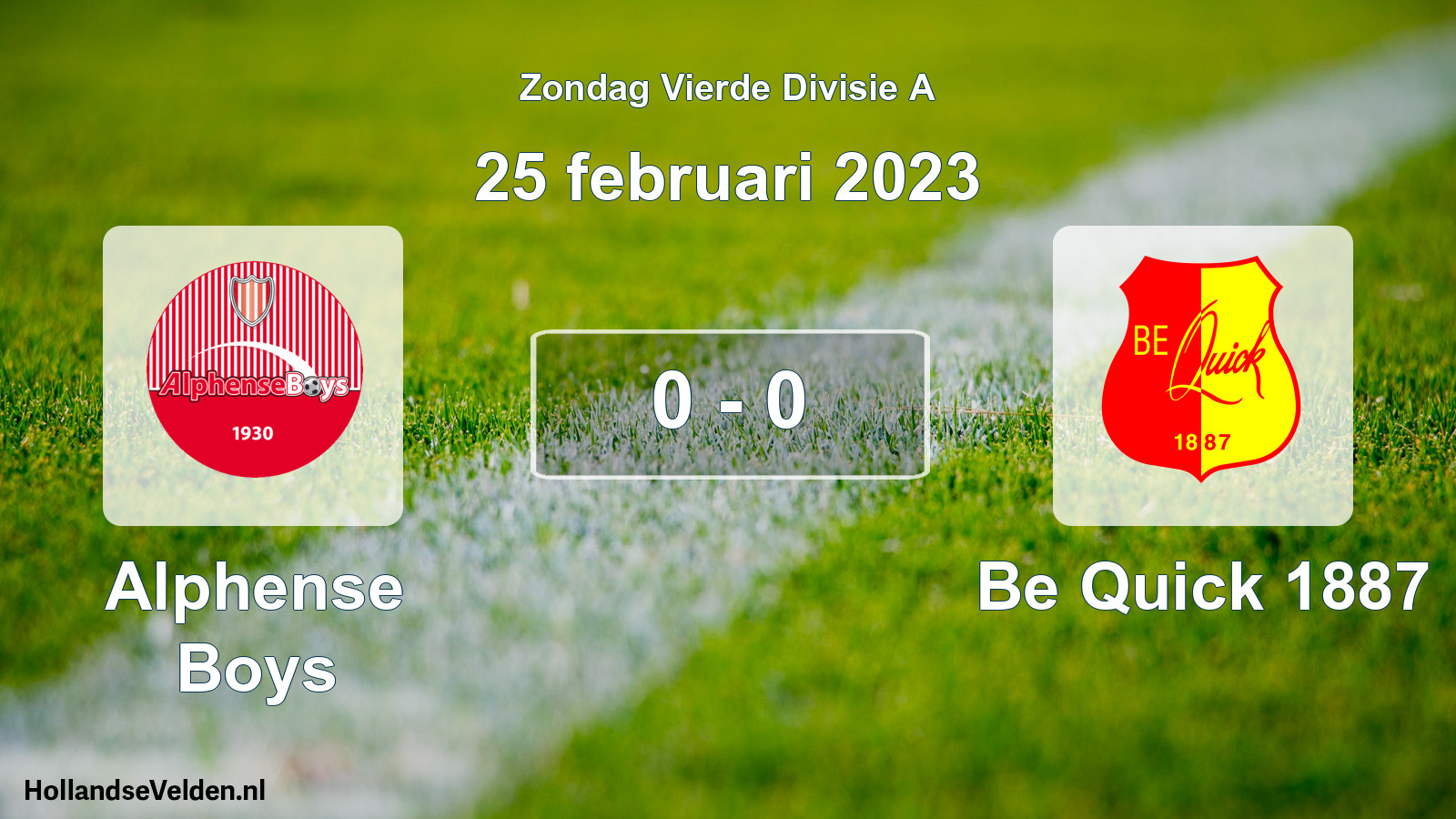Total number of matches played: Alphense Boys - Be Quick 1887 0 - 0 (25 February 2023)
