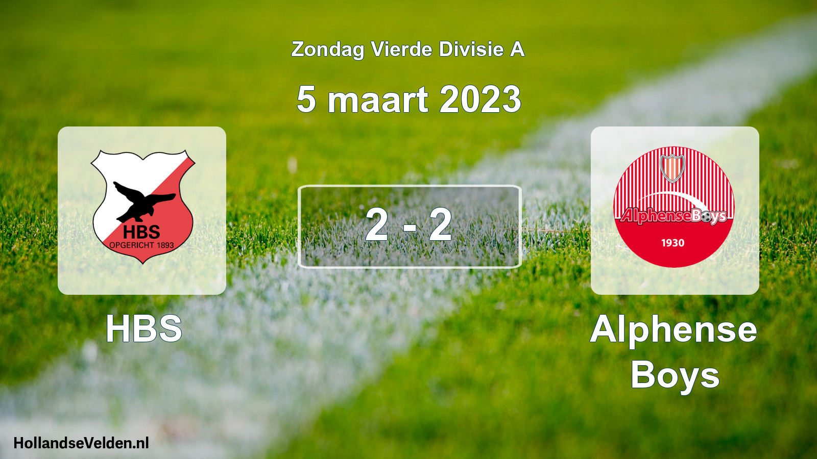 Total number of matches played: HBS - Alphense Boys 2 - 2 (5 March 2023)