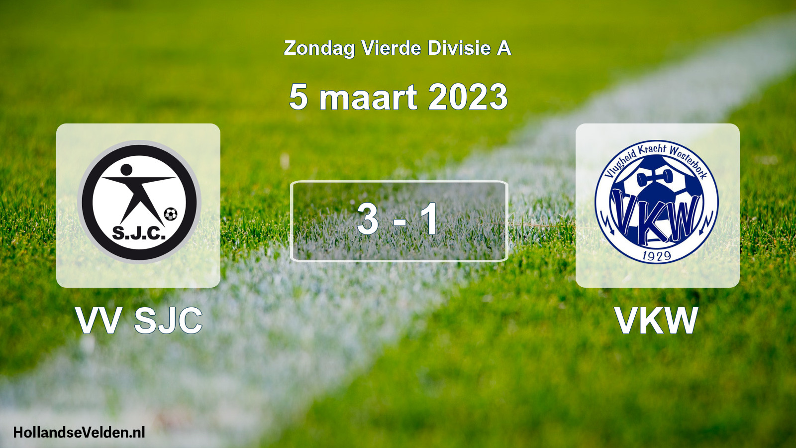 Total number of matches played: VV SJC - VKW 3 - 1 (5 March 2023)