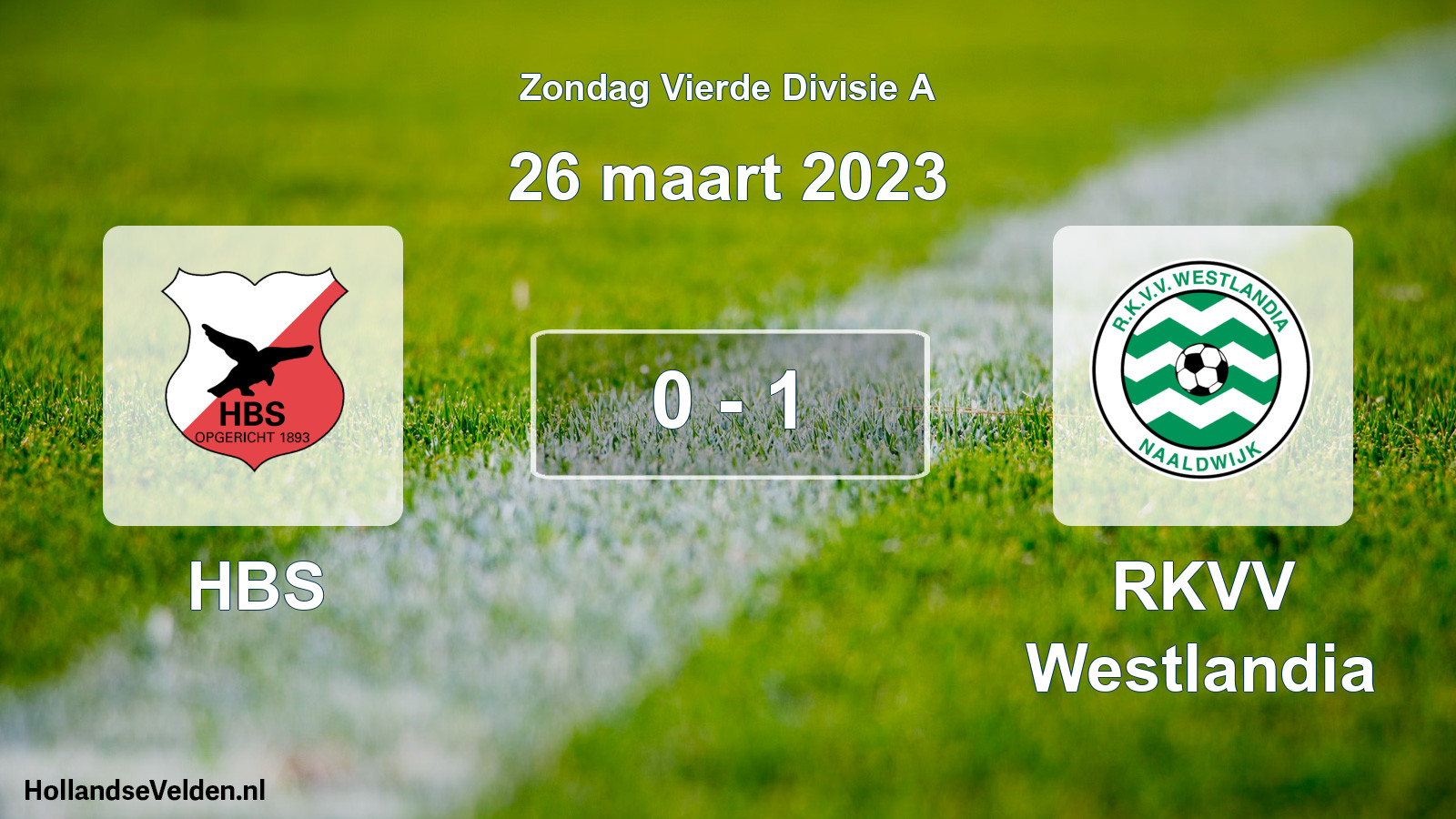 Total number of matches played: HBS - RKVV Westlandia 0 - 1 (26 March 2023)