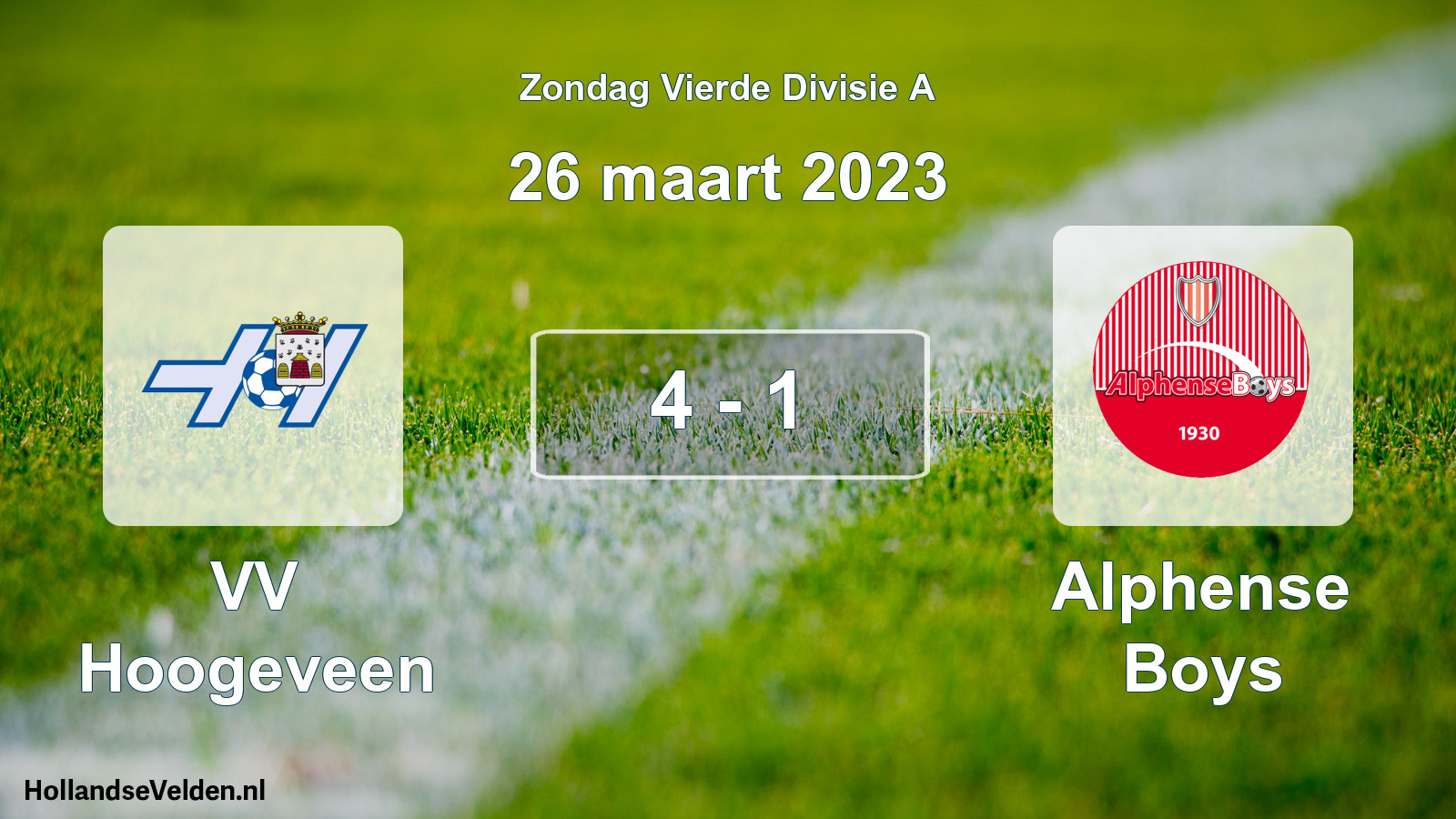 Total number of matches played: VV Hoogeveen - Alphense Boys 4 - 1 (26 March 2023)