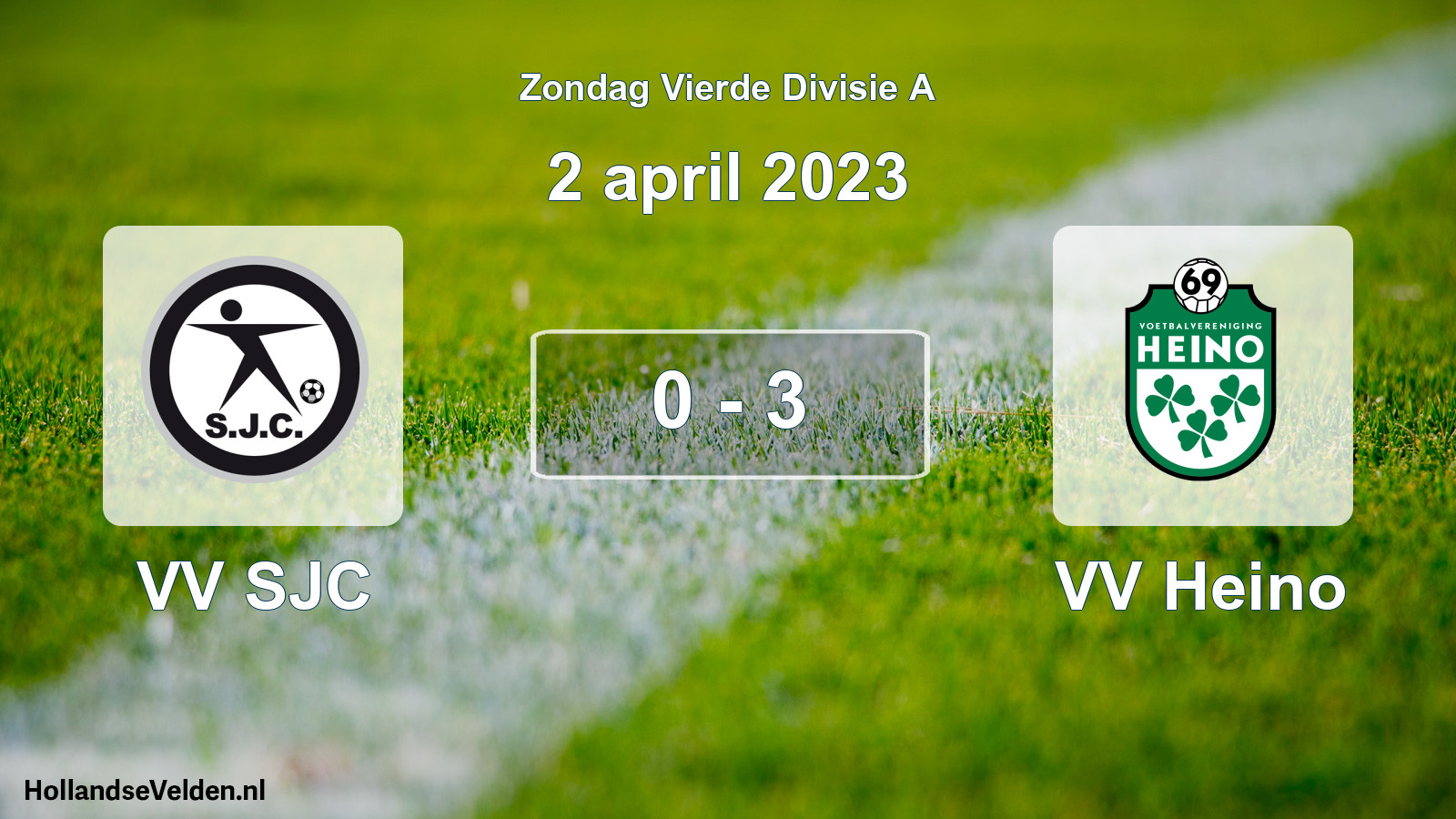 Total number of matches played: VV SJC - VV Heino 0 - 3 (2 April 2023)