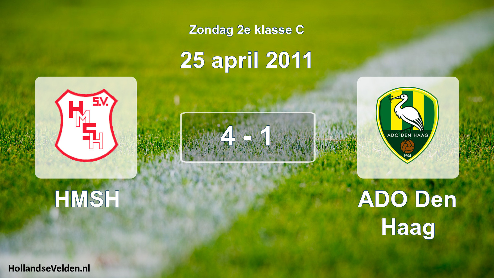 Total number of matches played: HMSH - ADO Den Haag 4 - 1 (25 April 2011)