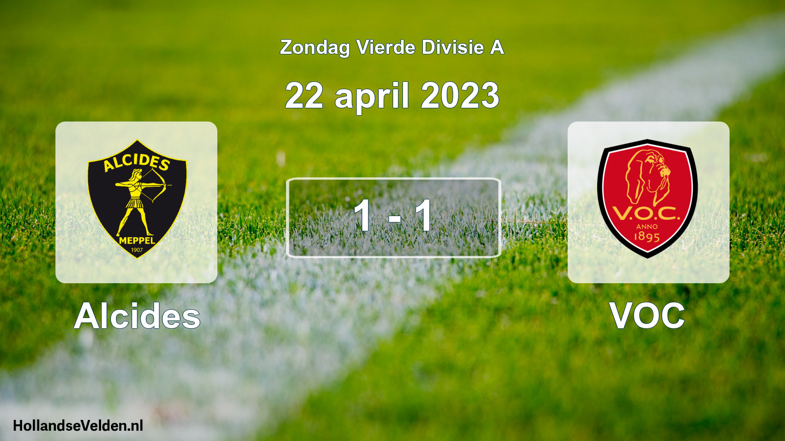 Total number of matches played: Alcides - VOC 1 - 1 (22 April 2023)