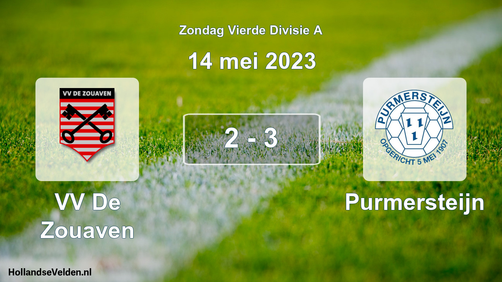 Total number of matches played: VV De Zouaven - Purmersteijn 2 - 3 (14 May 2023)