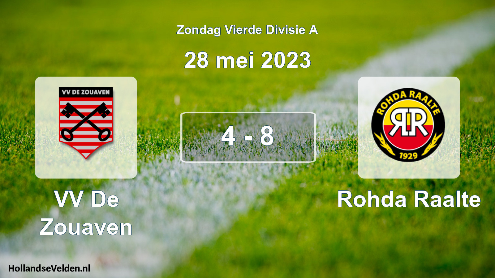 Total number of matches played: VV De Zouaven - Rohda Raalte 4 - 8 (28 May 2023)