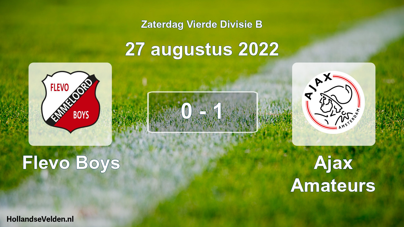 Total number of matches played: Flevo Boys - Ajax Amateurs 0 - 1 (27 August 2022)