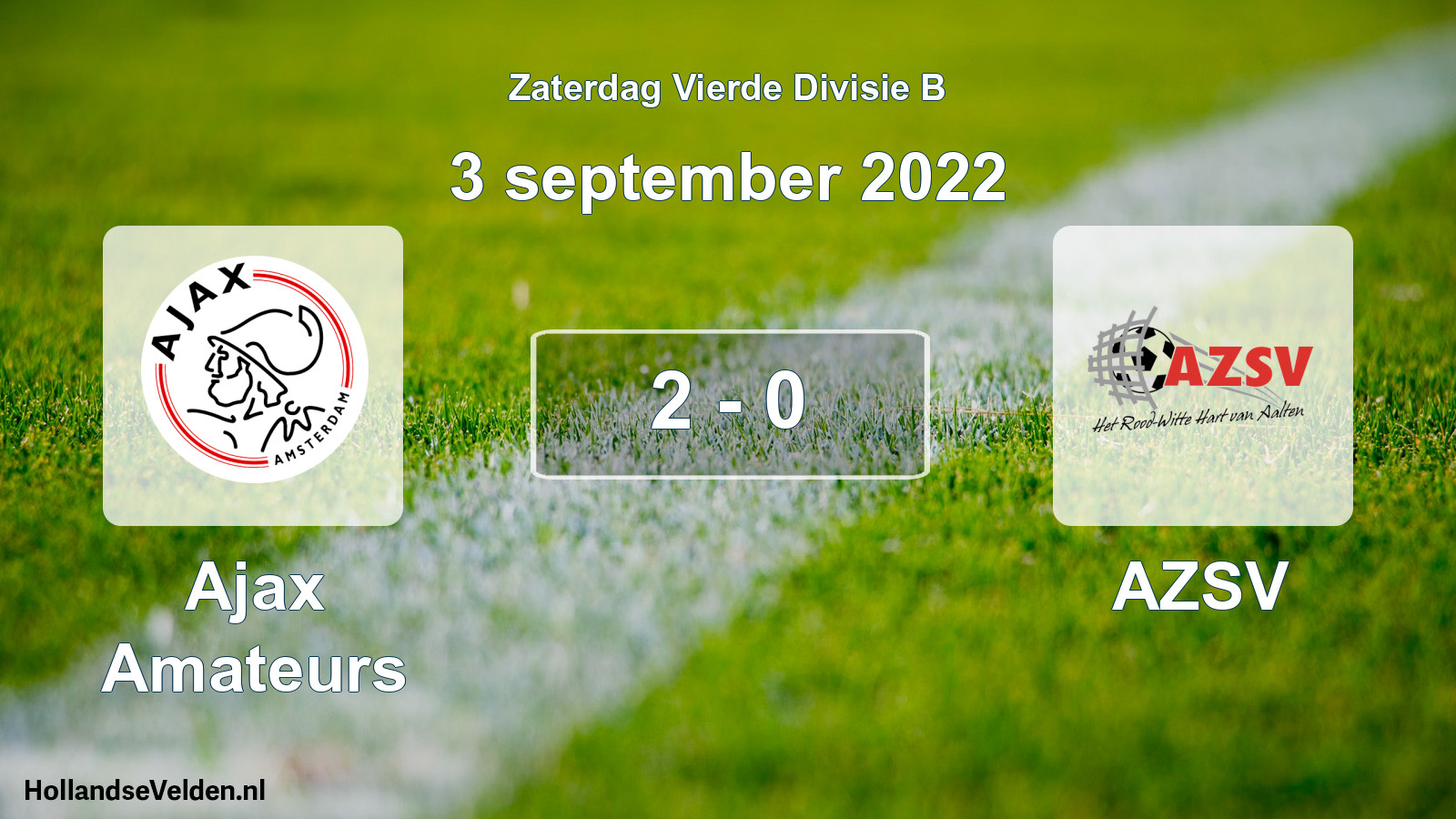 Total number of matches played: Ajax Amateurs - AZSV 2 - 0 (3 September 2022)