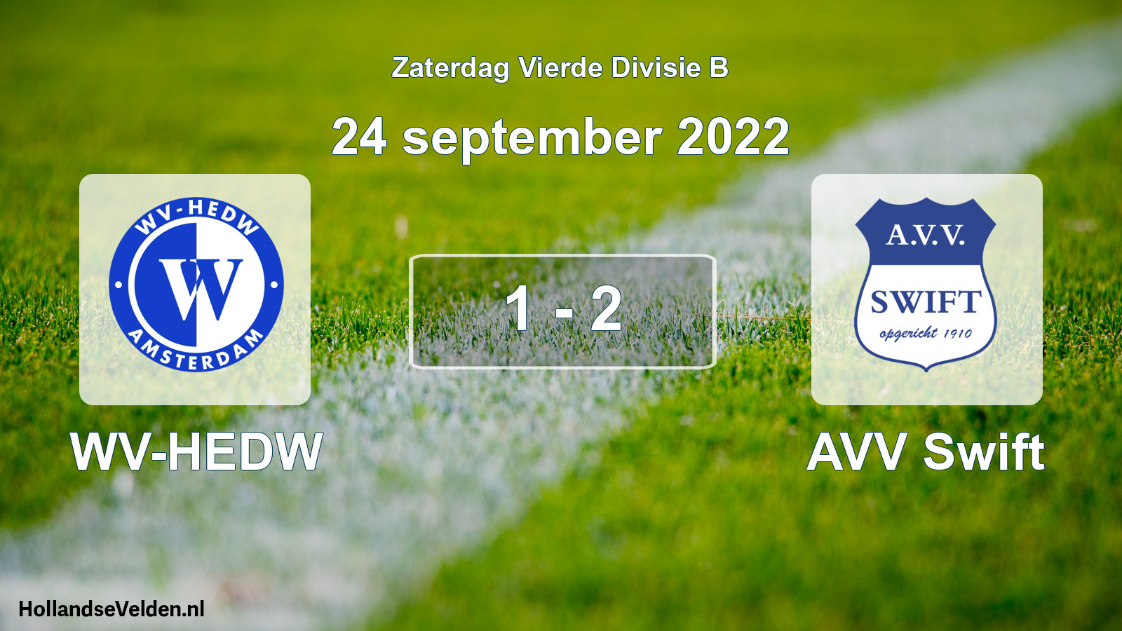 Total number of matches played: WV-HEDW - AVV Swift 1 - 2 (24 September 2022)