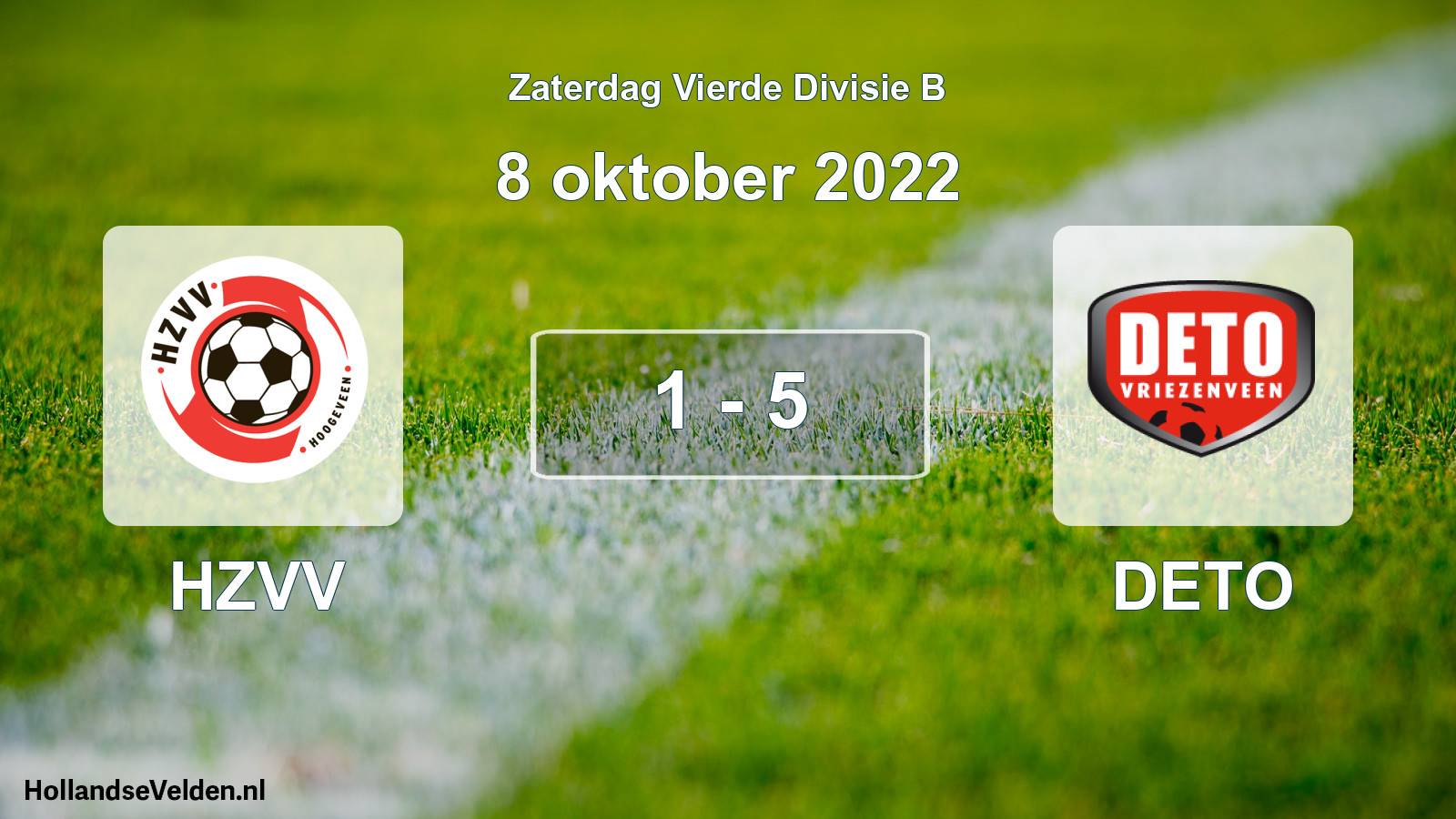 Total number of matches played: HZVV - DETO 1 - 5 (8 October 2022)