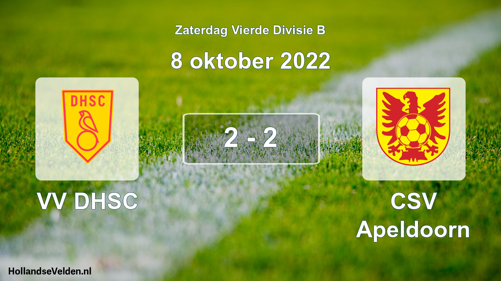 Total number of matches played: VV DHSC - CSV Apeldoorn 2 - 2 (8 October 2022)