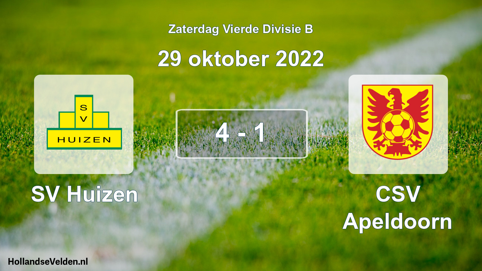 Total number of matches played: SV Huizen - CSV Apeldoorn 4 - 1 (29 October 2022)