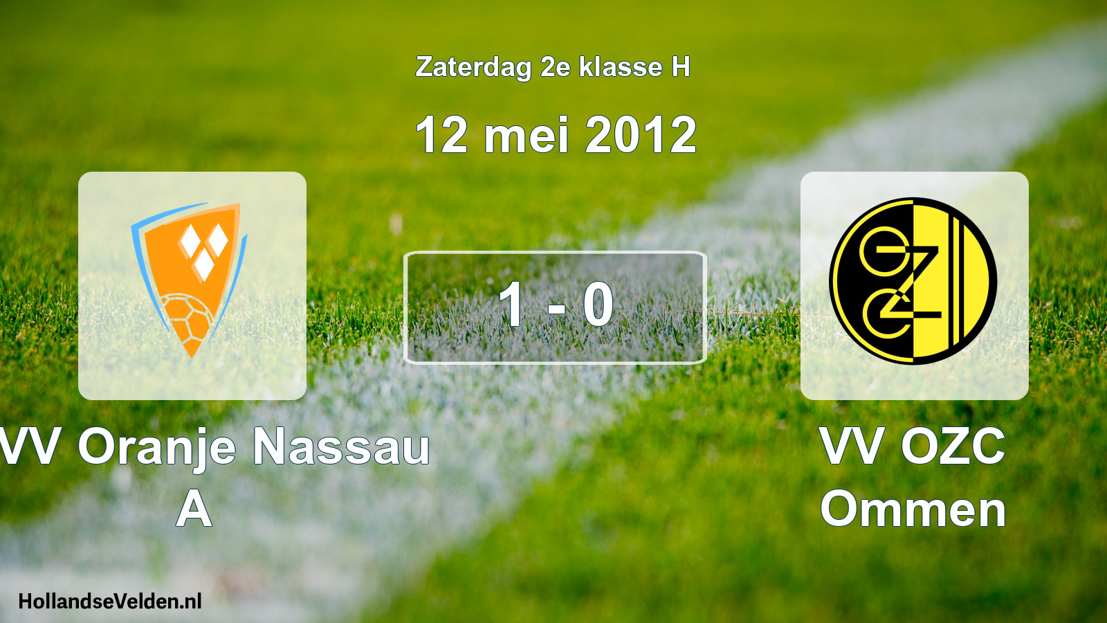 Total number of matches played: CVV Oranje Nassau A - VV OZC Ommen 1 - 0 (12 May 2012)