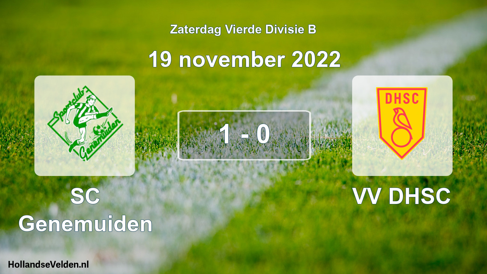 Total number of matches played: SC Genemuiden - VV DHSC 1 - 0 (19 November 2022)