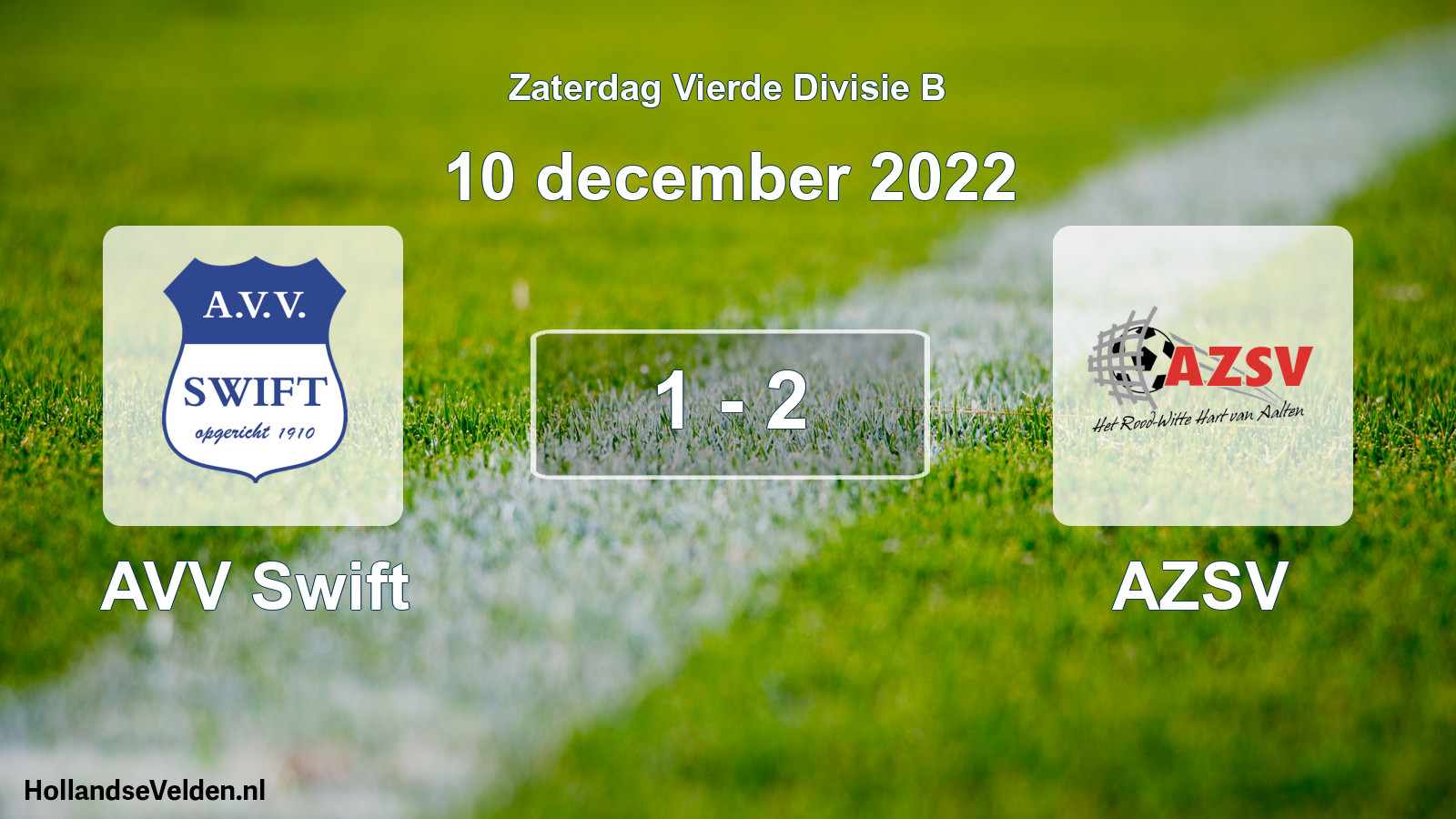 Total number of matches played: AVV Swift - AZSV 1 - 2 (10 December 2022)