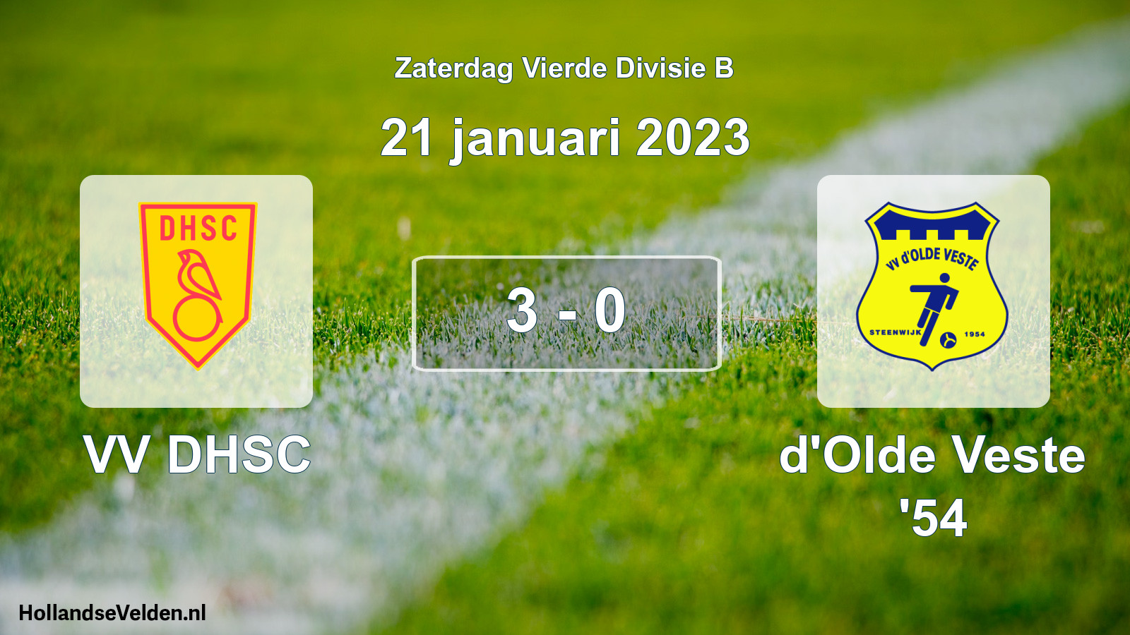 Total number of matches played: VV DHSC - d'Olde Veste '54 3 - 0 (21 January 2023)