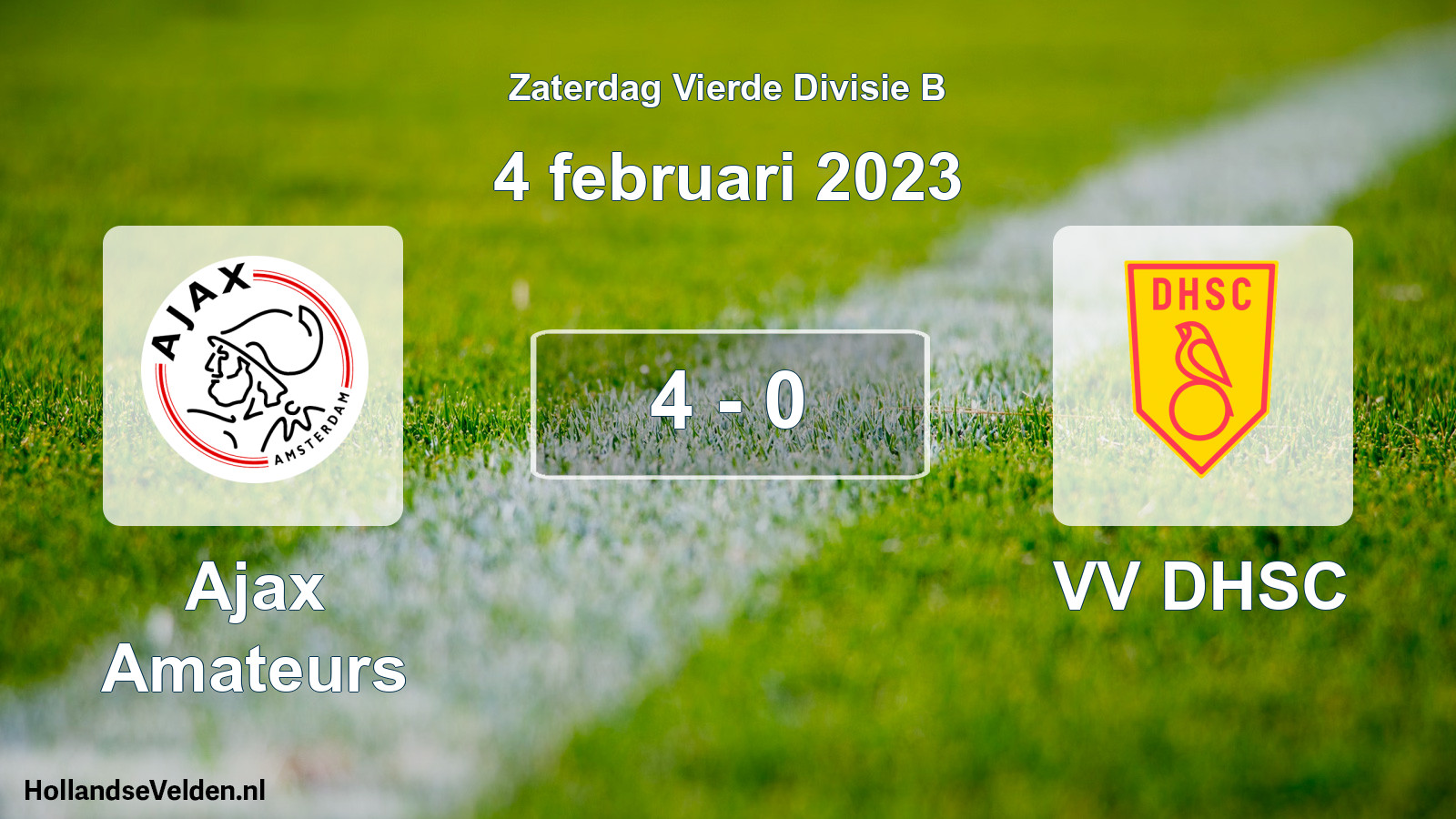 Total number of matches played: Ajax Amateurs - VV DHSC 4 - 0 (4 February 2023)