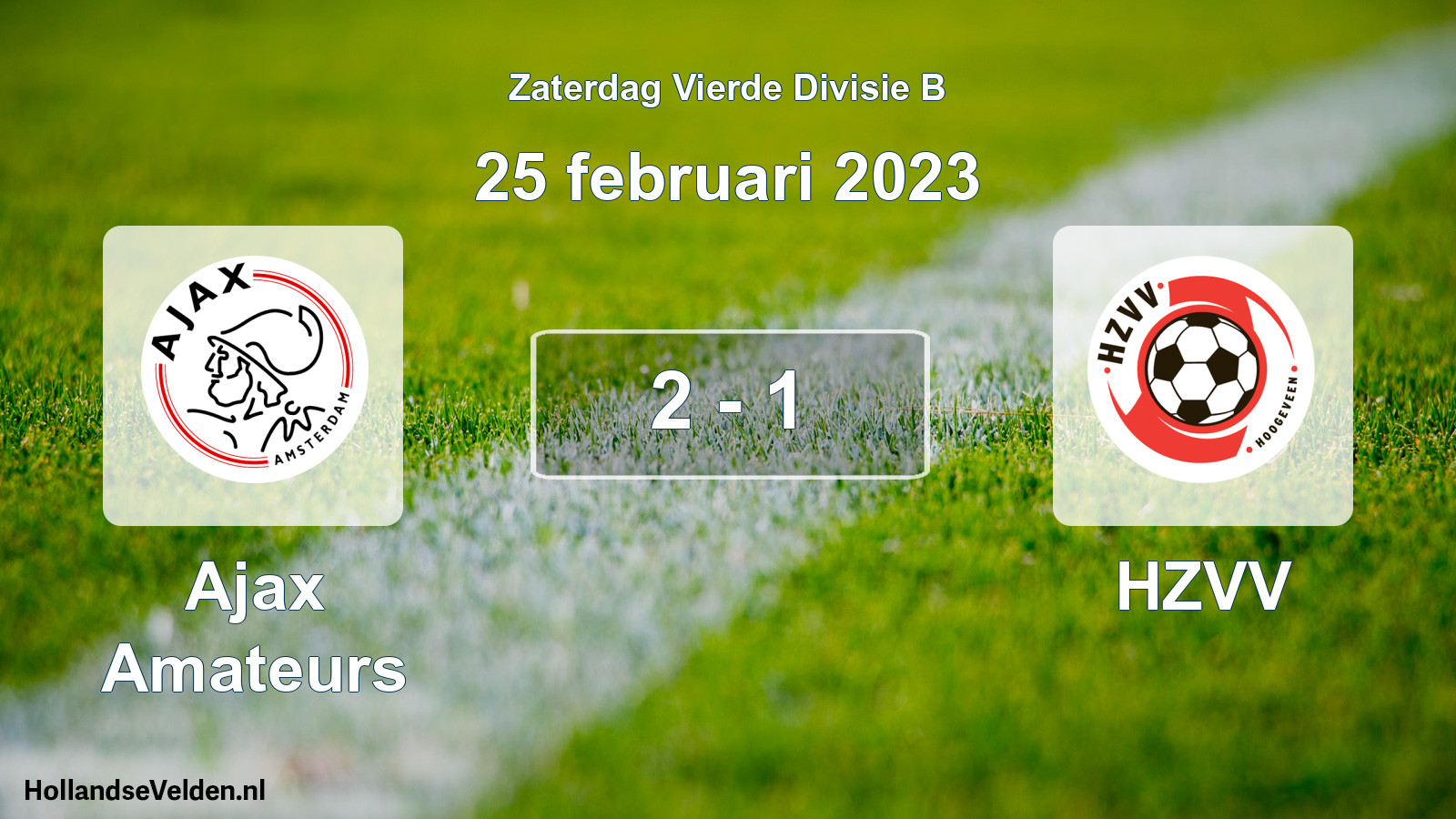 Total number of matches played: Ajax Amateurs - HZVV 2 - 1 (25 February 2023)